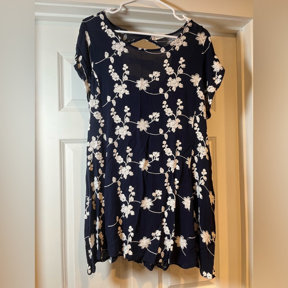 Altar'd State Navy and White Floral Dress